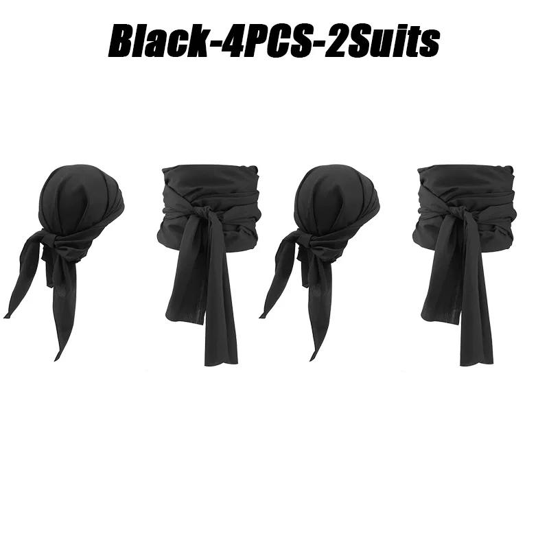 Halloween Pirate Hat Belt Set Costume Hat Belt Unisex Pirate Cosplay Set Vintage Renaissance Hat Belt Lace-up Accessories