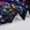 3PC Mushroom & Butterfly Psychedelic Comforter Set Glow-in-the-Dark Duvet with 2 Pillowcases for Bedroom Forest Theme