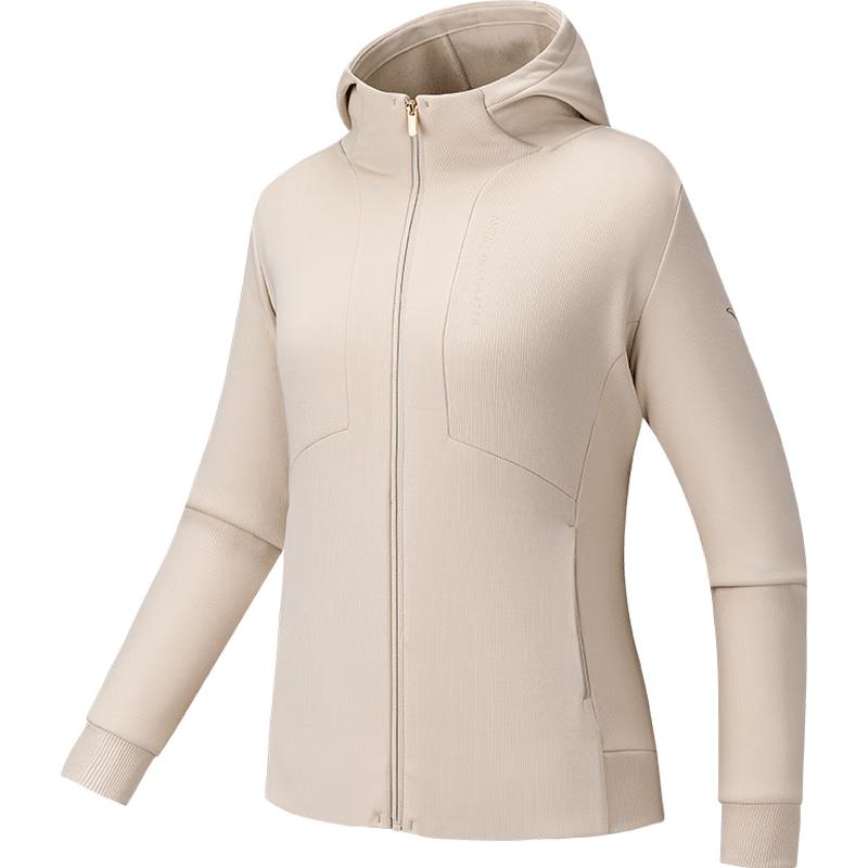 Anta Women's Easy-Care Winter Warm Hooded Sport Cardigan