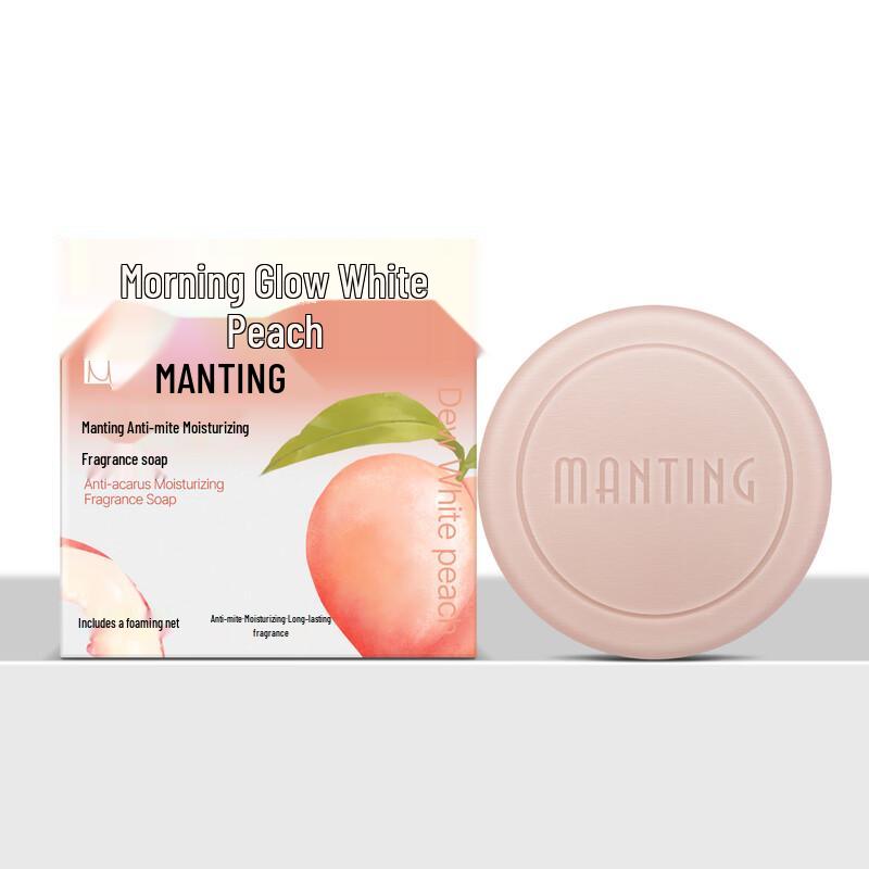Mantying Milbenentfernung & Feuchtigkeitsspendende Duftseife - Morgentau Weißer Pfirsich 100g