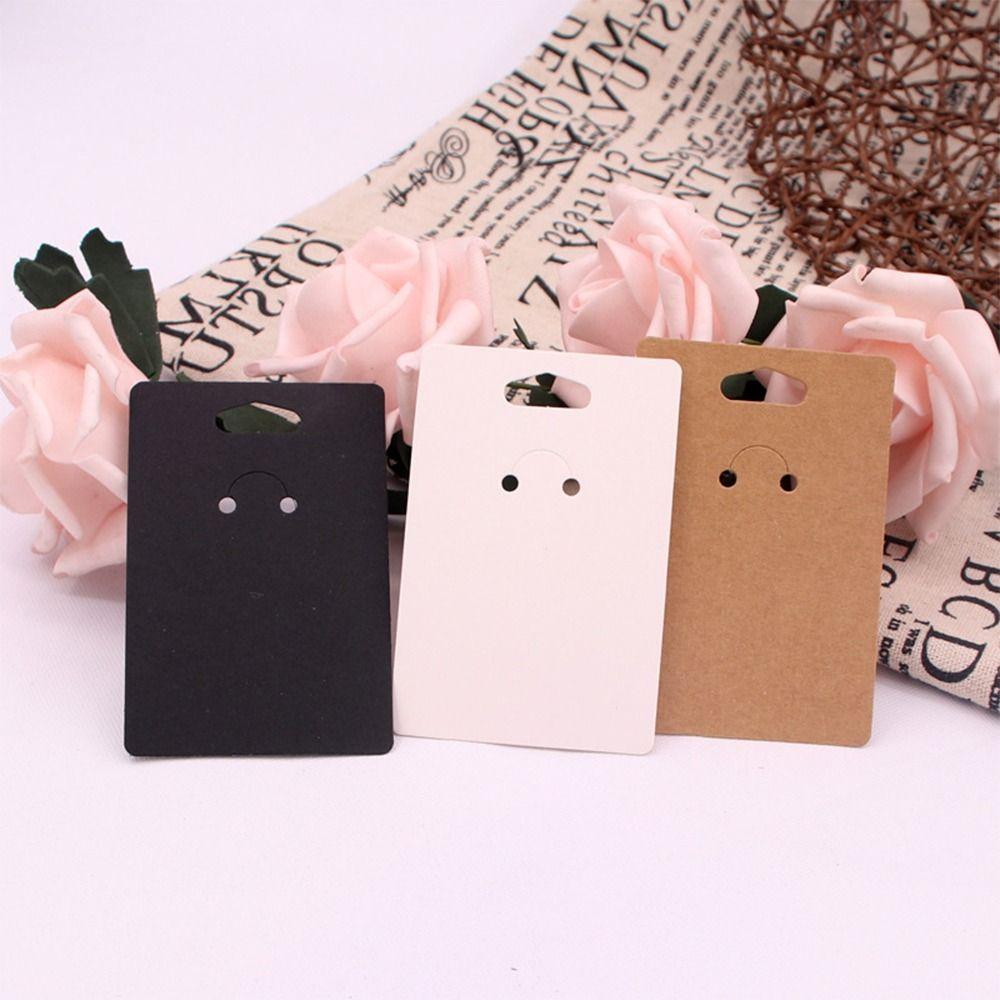 50PCS Black White Keychain Packaging Boardcard Dualsides Blank Packing Tags  Key Chains