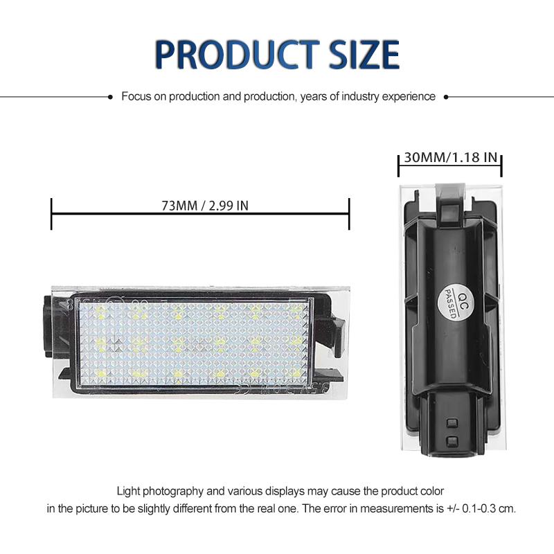 2pcs Car Led Signal Lamp Number License Plate Light Canbus No Error For Renault Espace 5 2015-2021 Automobiles Parts Accessories