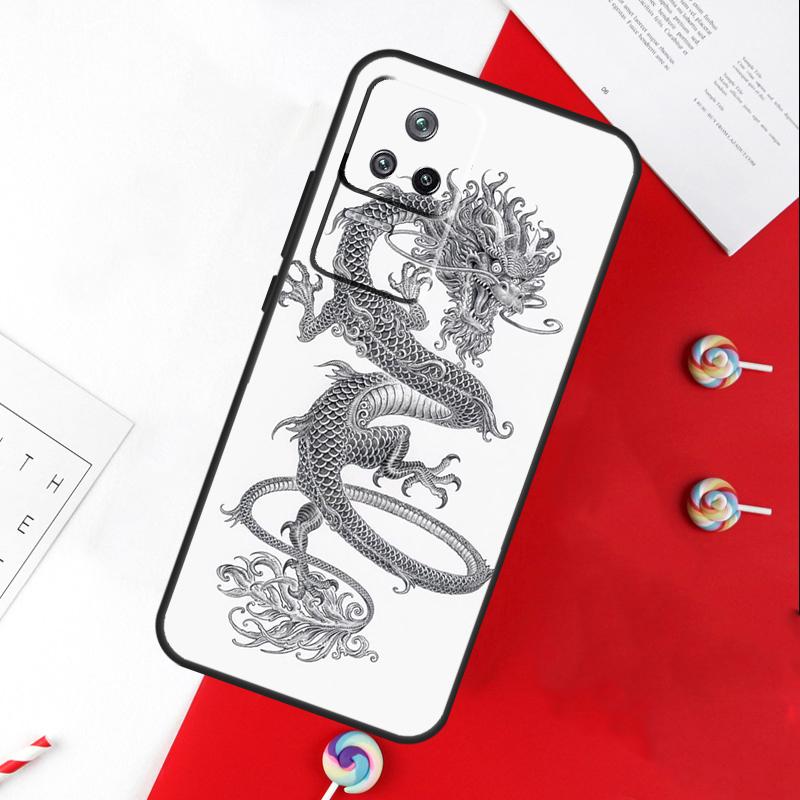 Chinese Dragon Cover For Xiaomi 14T 11T 12T 13T Pro 13 14 15 Ultra POCO X7 Pro X3 X5 X6 F5 F6 M6 Pro Case