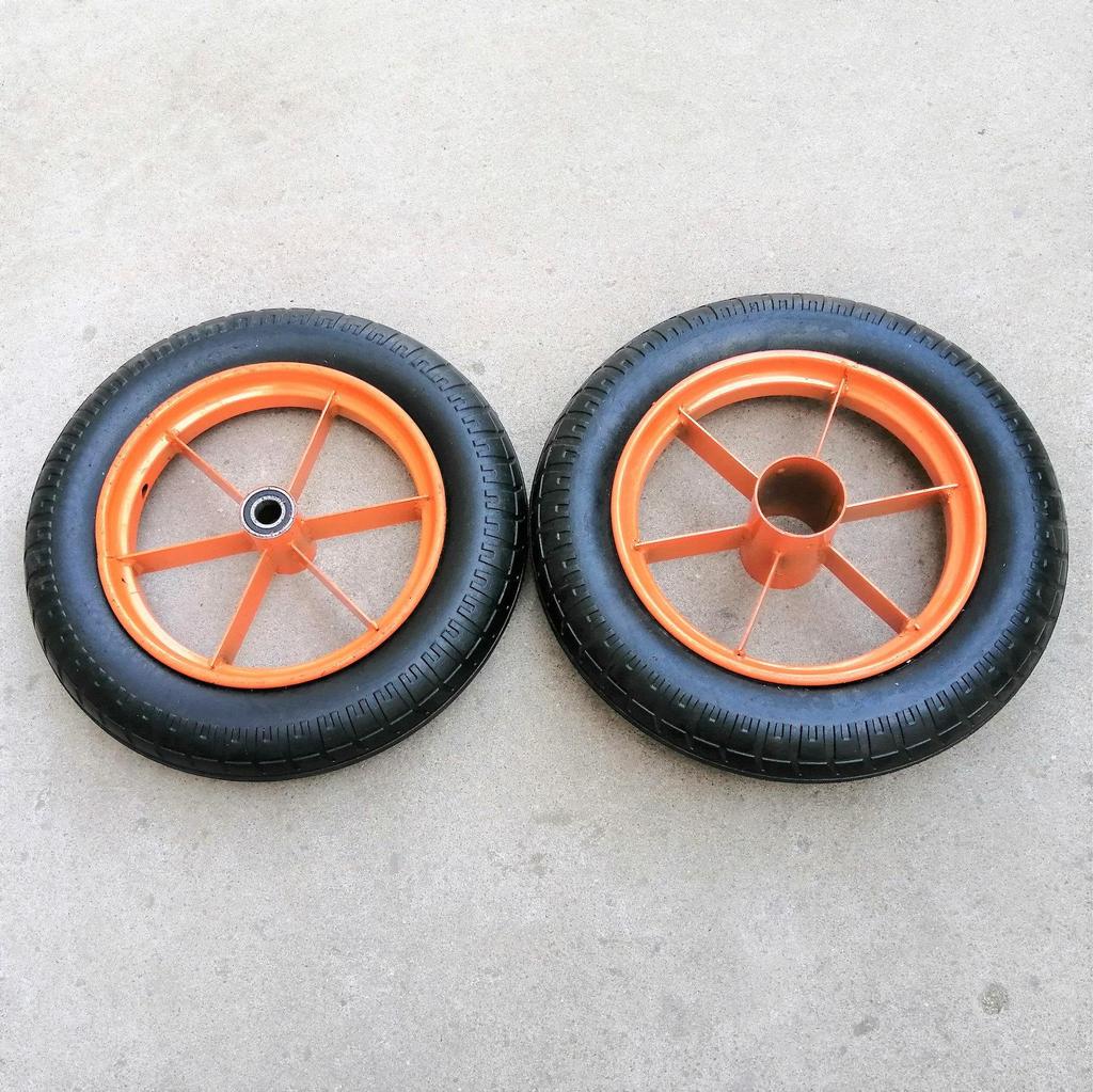 300-10 Solide Industrielle Sackkarrenräder, 206 Löcher, 104 Lager Lenkrollen, Flacheisen Bergbau Räder