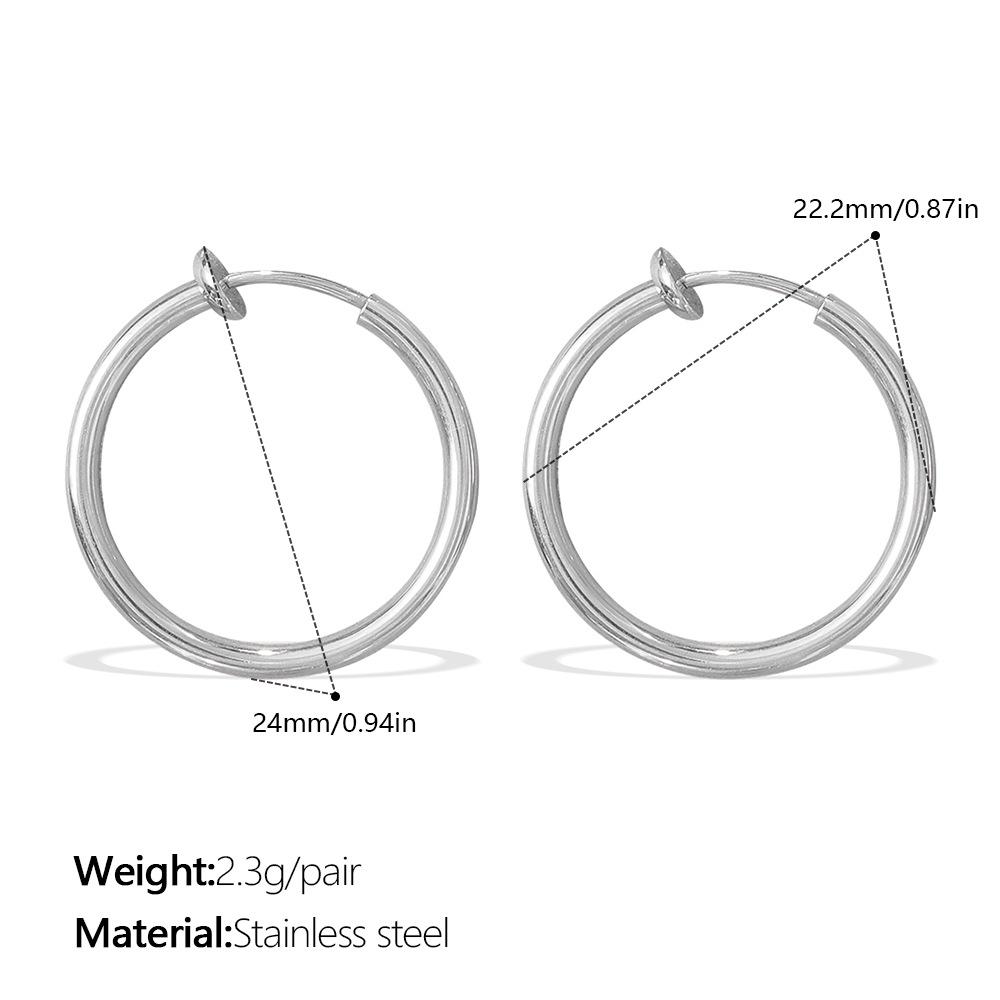 Unisex Geometric Hoop Earrings - Trendy Cross-border Hip Hop Style