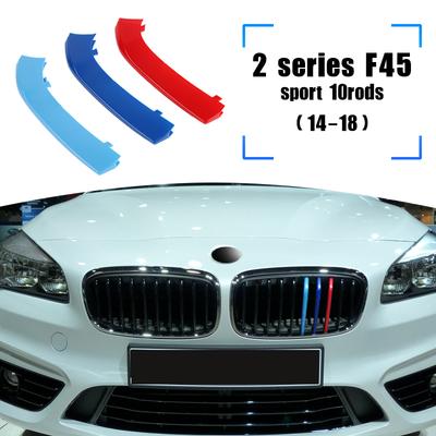 Autó Külső Tartozékok Versenyrácsok Díszítő Klipszek Első Motorháztető Lökhárító Rács BMW 2-es Sorozat F45 Sporthoz 10 rúd 12 rúd 2014-2018