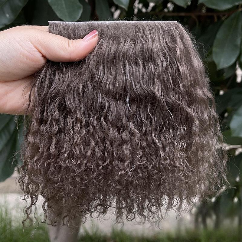 1 Adet Bebek Aksesuarları Moğol Kürk Koyun Derisi Yün Uzantıları Kıvırcık Doku Saç Sırası Kıvırcık Saç Uzantıları Sd Blyth Peruklar Saç