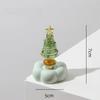 Glass Glass Christmas Tree Rotating Display Base Mini Tree Ornament  Home Table Decor