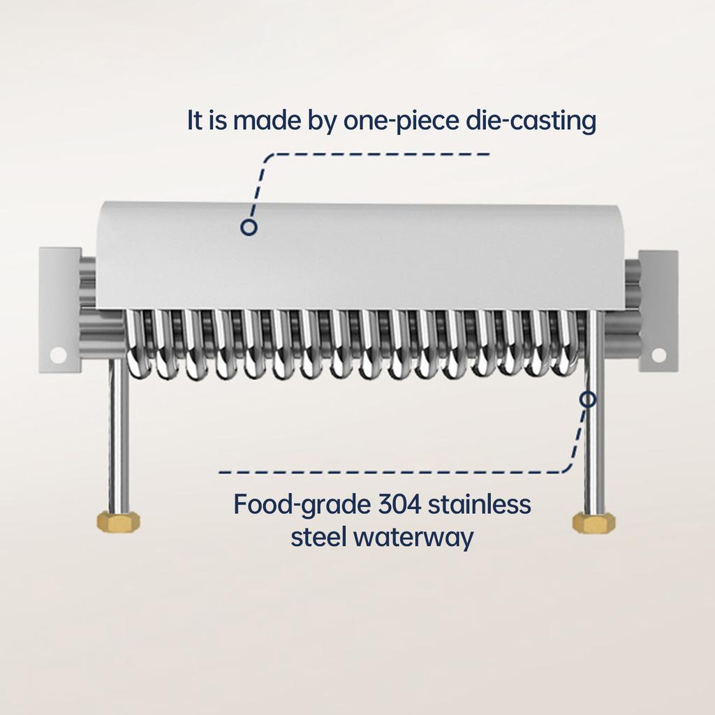 Water Heater 5500W   Lectric Tankless Water Heater Wall-Mounted with LED Display and Remote Control for Home RV Kitchen Bathroom, White