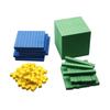 1 Set Kids Math Plaything Ten Hundred Thousand  Complete Kit Math  Plastic Base Toys Counting Cubes Games
