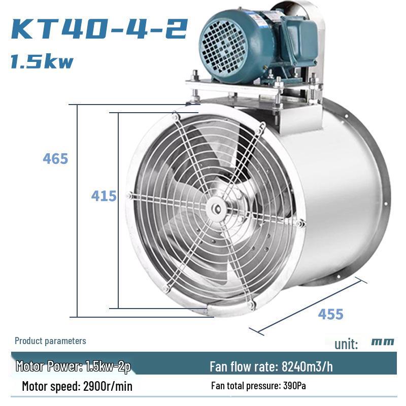 KT40 High-Temp Resistant Axial Fan: Industrial Exhaust & Dust Ventilation System