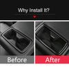 For Toyota Highlander XU70 Kluger Hybrid     2024 Car Seat Back Row Water Cup Holder Cover Frame Trim Sticker
