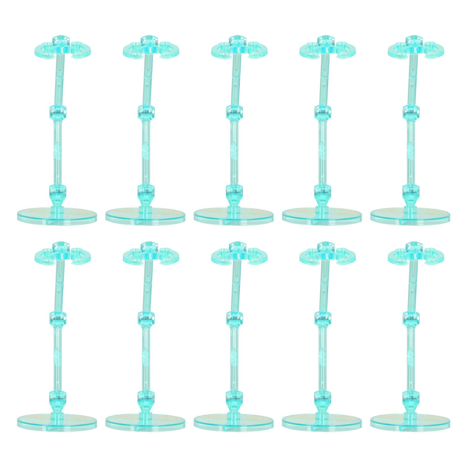 

10 шт., подставка для фигурки, пластиковая полупрозрачная кукла, модель, держатель для дисплея, основа для 6-дюймовой куклы Green