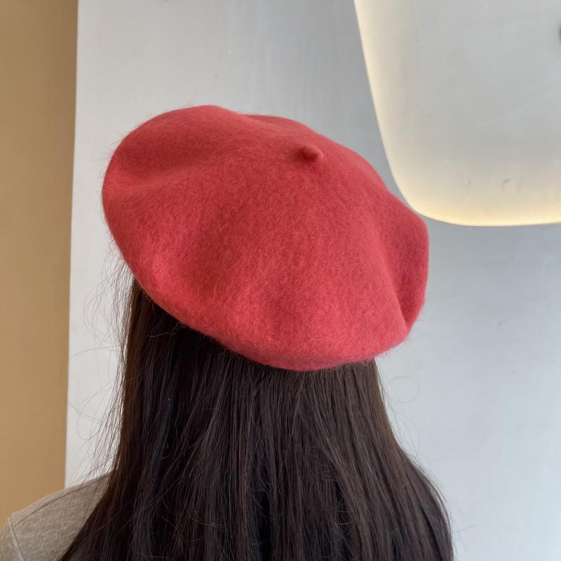 Berretto basco in lana alla moda coreana Beilei: Cappello da pittore versatile Autunno/Inverno