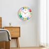 Colorful Silent Wall Clock Bedroom Classroom Playroom Teach Time Telling Skills Clock for Kids Room Decor