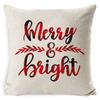 Christmas Celebration Pillow Elk Snowman Festive Cushion Cover Red Sofa Back Cushion Pillow Cover