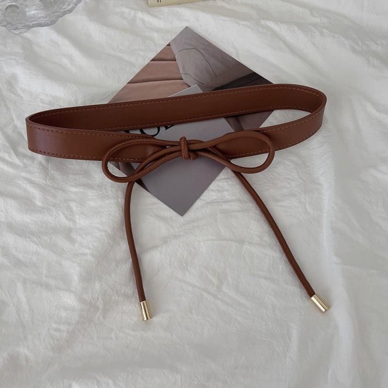 

Модный пояс с узлом на талии для женщин Универсальный стиль для платьев, свитеров и осенних нарядов коричневый