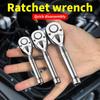 1/4 3/8 1/2 inch Drive Stubby Ratchet Set cu mâner scurt cu eliberare rapidă cap mini cheie cu clichet instrument eficient de reparare auto