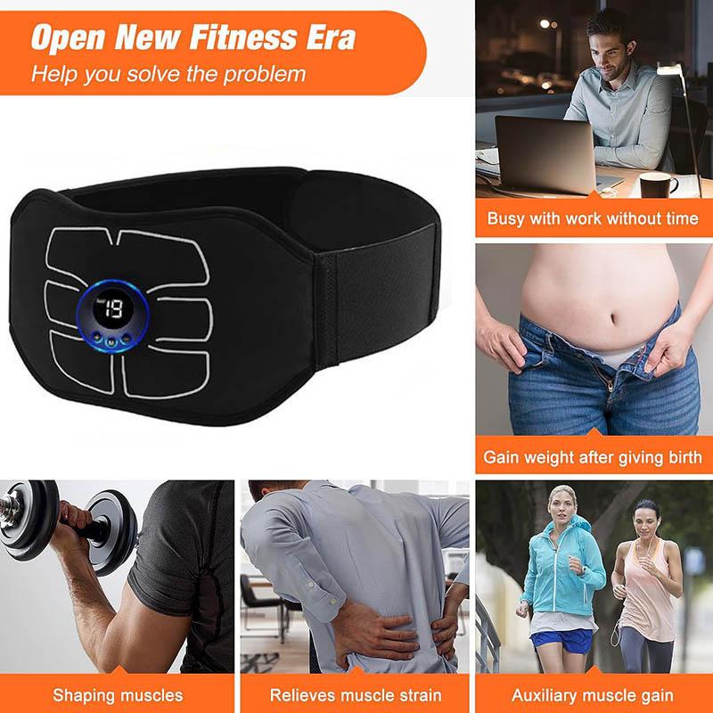 ABS Muscle Stimulator Belt Ab Toning Belts Muscle Toner Fitness Training For Abdomen Home Body Slimming Massager Dropshipping