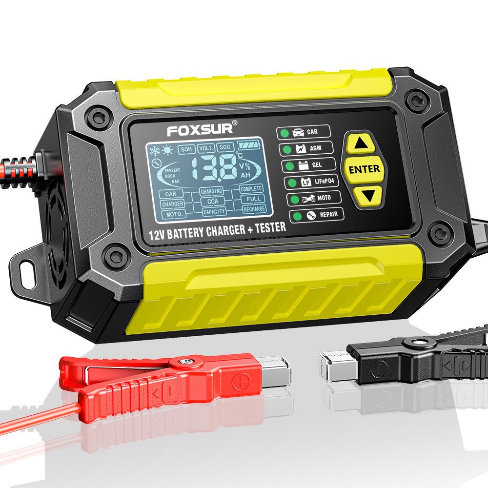 2-in-1 Intelligentes Auto-Batterieladegerät Systemtester Auto Motorrad Batterieanalysator Für Blei-Säure AGM GEL Lithium LiFePo4 Batterien