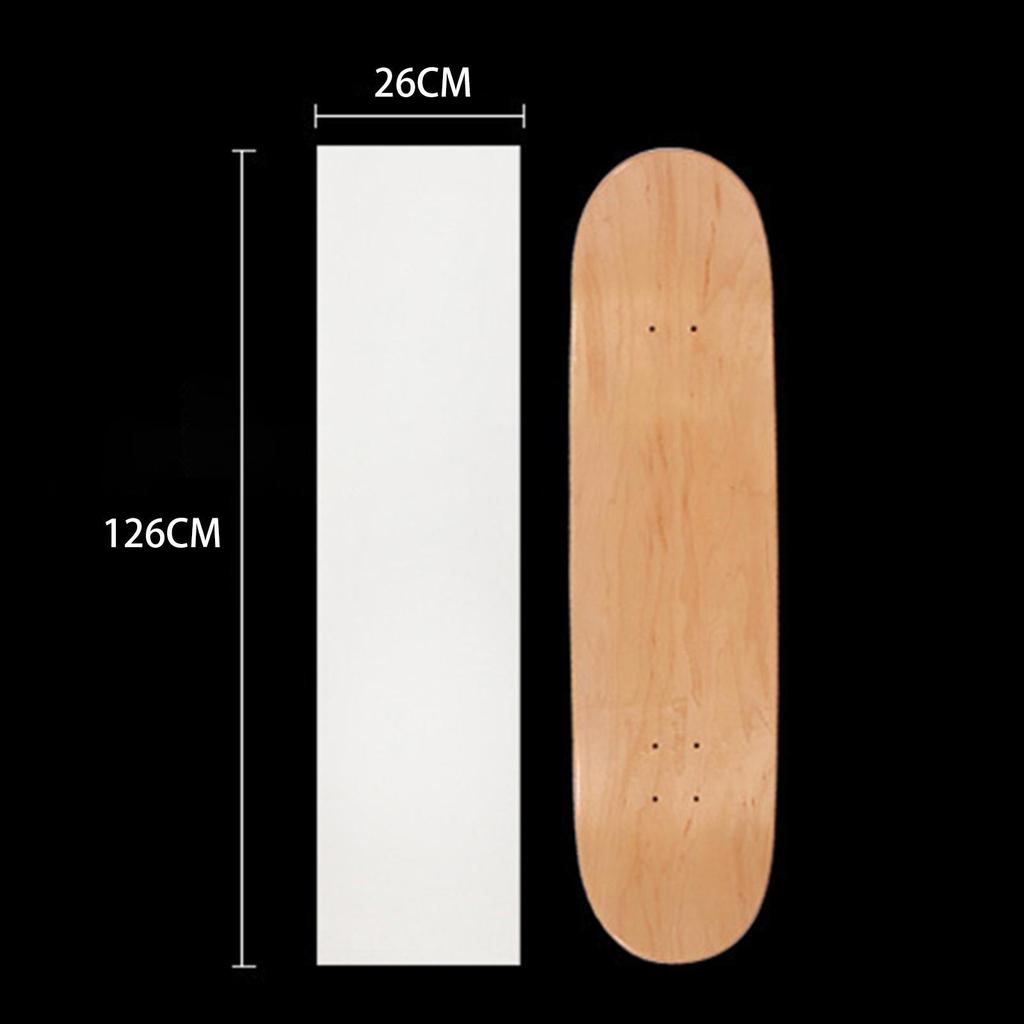 Longboard Grip Tape 126x26cm Sticker Paper Durable Transparent Anti Slip Sheet Skateboard