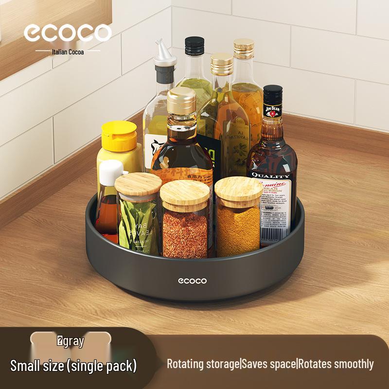 Rotating Kitchen Countertop Seasoning Rack: Multifunctional Storage for Oil, Salt, Soy Sauce, Vinegar, and More