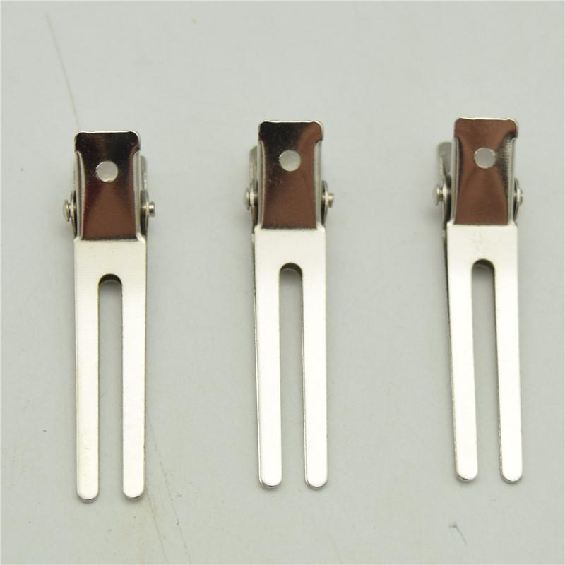 500pcs/bag 45mm Double Prong Alligator Hair Clips Flat Metal Boutique Hairpins With No Teeth for DIY Hair Styling Accessory
