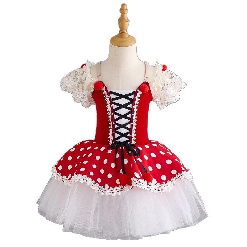 Dětská sukýnka s třešňovým dortem Sukně Dětský Dětský Baletní Kostým Tutu Sukně Malá Labuť Flitrovaný Show Jevištní Kostým