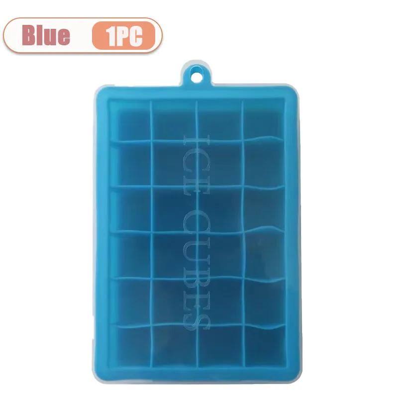 1-4PCS Silicone Ice Cube Tray 24 Cavity Square with Lid for Home Use Ice Making Tools Cold Drink DIY Ice Cream Moulds