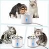 Fountain Drink For Cat Dog Bowl Automatic Drinker Led Silent + Filter