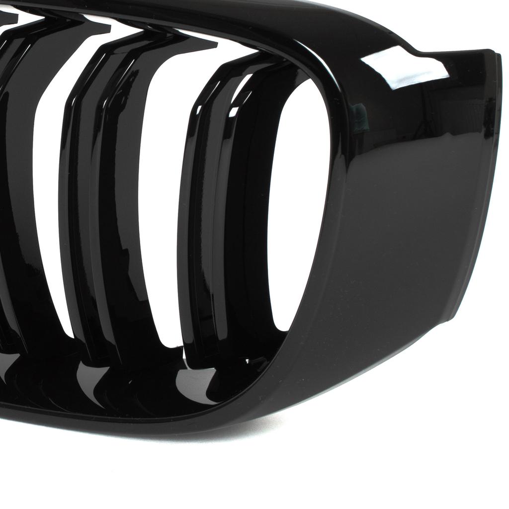 BMW 3 F34 GT 13-20 Grilles Between the Headlights (kidneys) Left + Right Set BLACK GLOSSY DOUBLE BAR