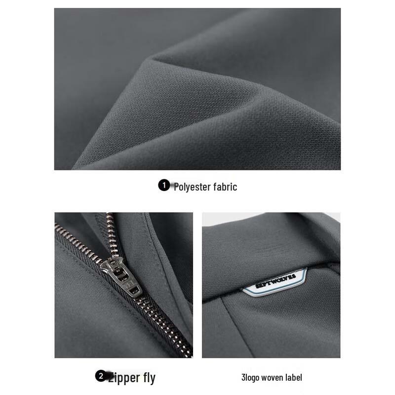 SEPTWOLVES Men's Business Casual Straight-Leg Trousers