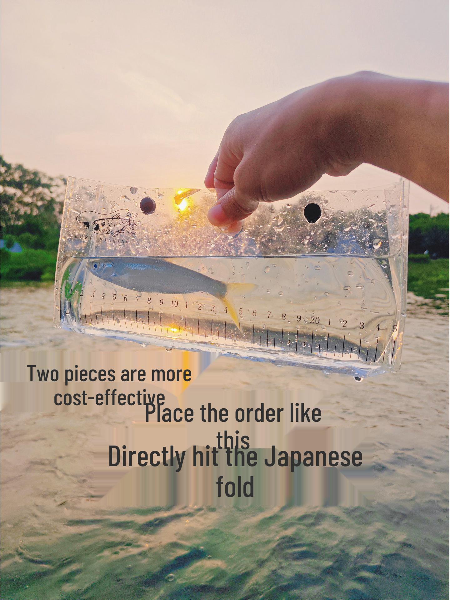 

Portable High-Transparency PVC Fish Observation Bag with Built-in Measuring Ruler for Photography