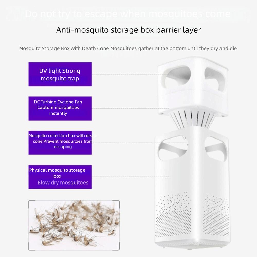LED Light Mosquito Trap Lamp Silent Pest Catcher Insect Trap Lamp Mosquito Killer Lamp  Household