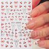 Nail Art Stickers, Cartoon Cute Little Cherry Romantic Bow 3D Adhesive Nail Stickers