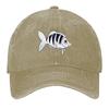 New Creepy Fish Baseball Cap Christmas Hat Fashion Beach Hat Beach Custom Cap Women Hats Unisexs