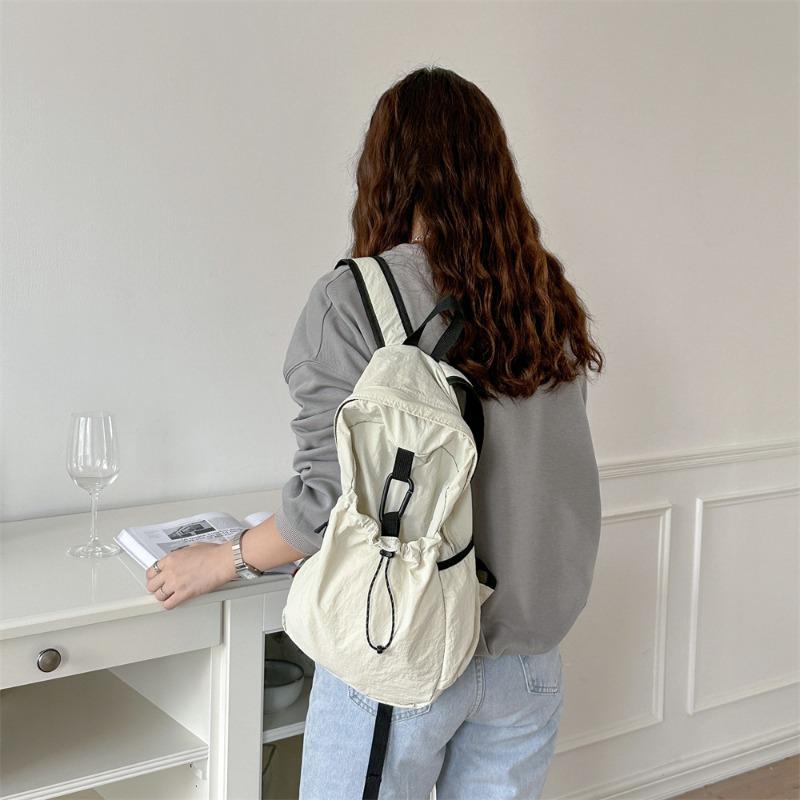 New nylon backpack large capacity fashion versatile student bag leisure travel lightweight backpack women