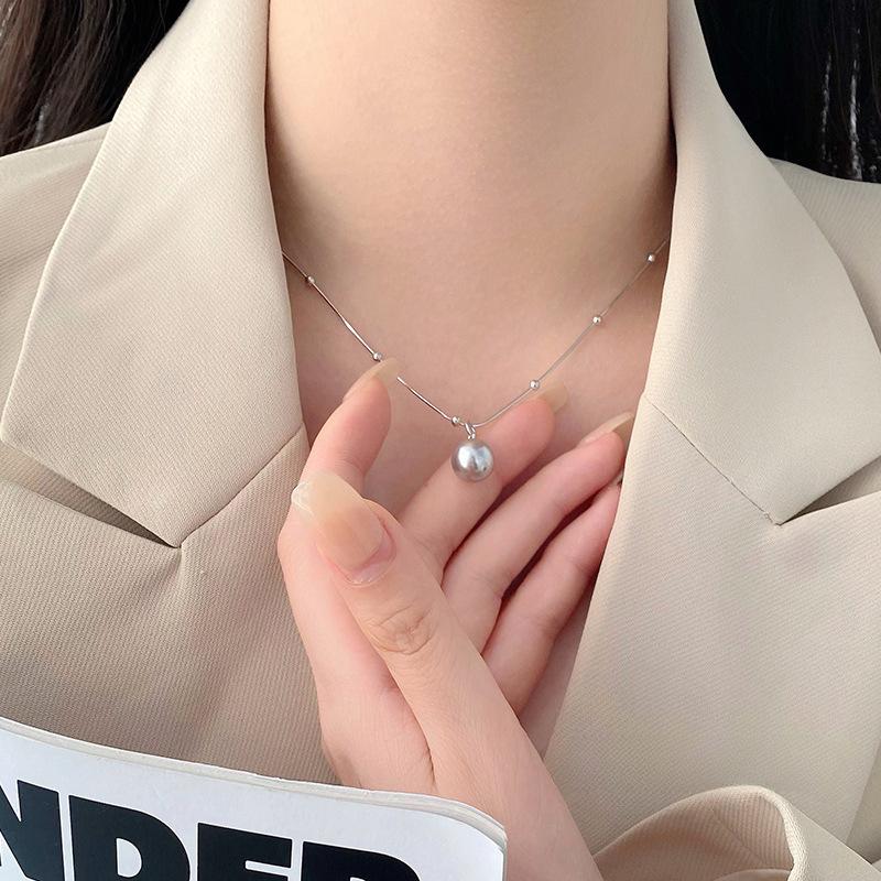 French Pearl Necklace Women's Fashion INS Cool and Elegant Collar Chain Necklace Ornament