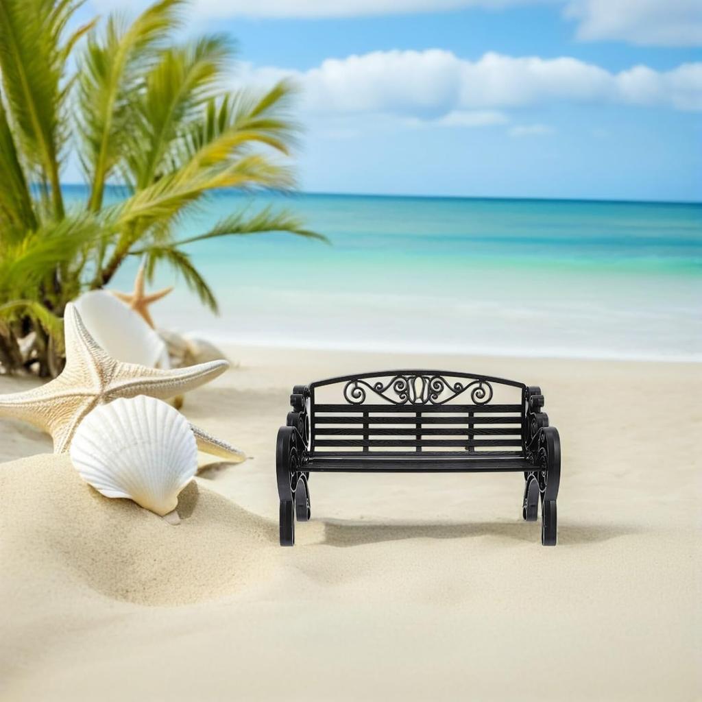 Miniature Bench Models 8.66In Dollhouse Furniture Park Bench Ornaments Lightweight European Style Fairy Garden Decoration