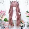 Synthetic Wig For Women Halloween Cos Wig Straight Hair Women's BangsCigarette Ash Powder Long Hair Natural Layered Straight