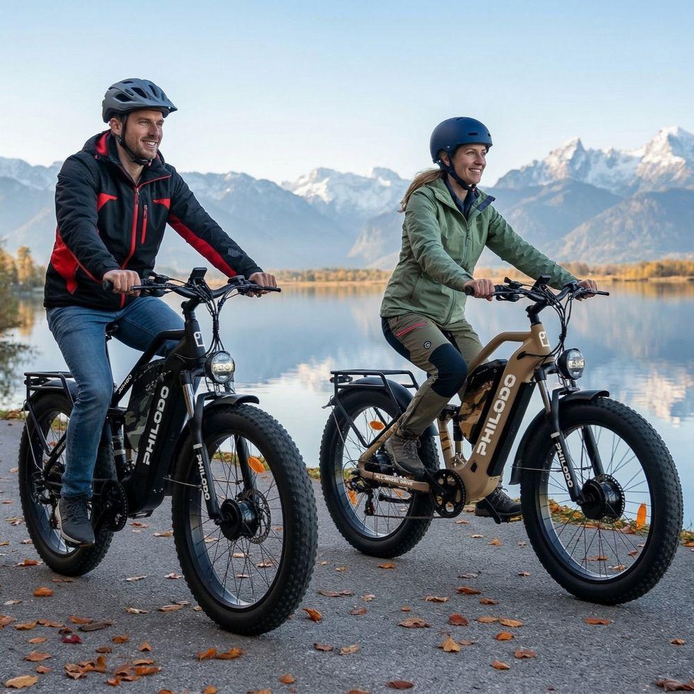 Electric bicycle PHILODO JUMBO, 3000W motor, 48V 23Ah battery, top speed 56 km/h, cruising range 150km, 26x4.0 inch tires