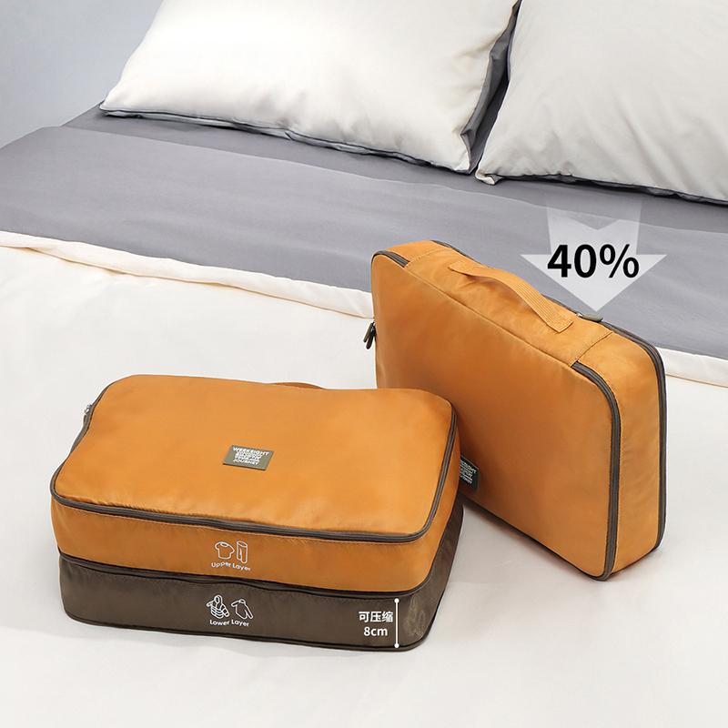 Clothing Storage Bag Portable Travel Clothing Storage Bag With Handle Layer Large Capacity Household Compression Storage Bags