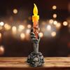 1-10PCS Halloween Skull Candle Holder LED Light Skeleton Ghost Hand Flameless Candle Light Party Bar Decoration Decorative