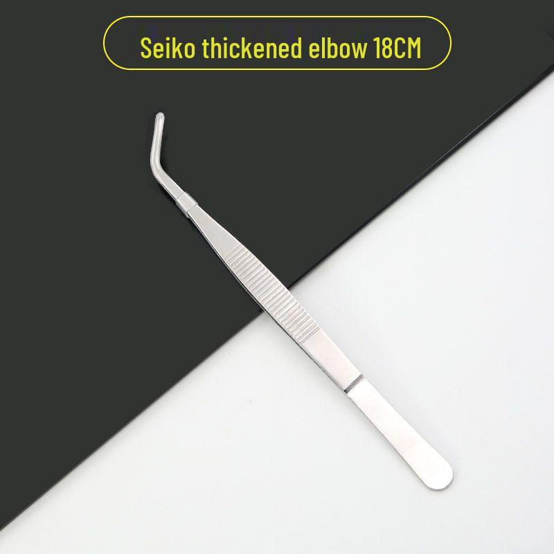 304 Stainless Steel Multifunctional Tweezers: Thickened Straight & Round Head, Bent Tip, Ideal for Aquatic Plants and Succulents.