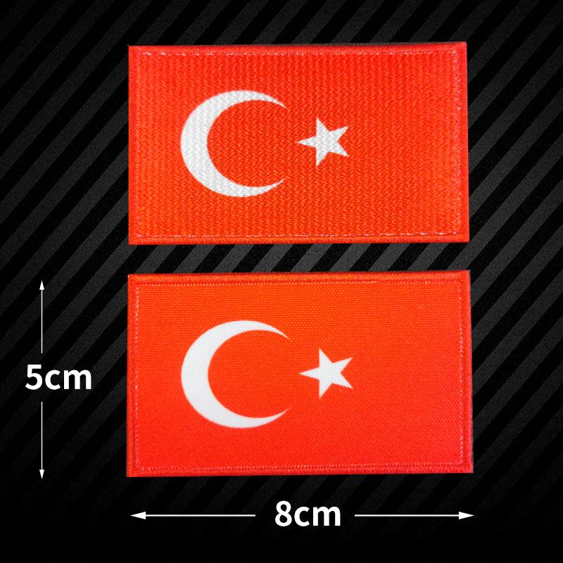 5 Stück Weltflagge Stickerei Stoffaufkleber Armband Klettverschluss DIY Aufnäher Stickerei Stoffaufkleber