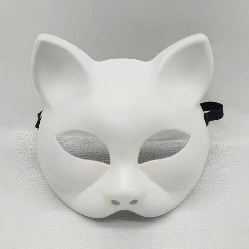 

Костюм на Хеллоуин Кошачья маска для женщин и мужчин Фестиваль Карнавал Маскарад Одевание Животное Вечеринка Полумаска для лица Реквизит для коаплея белый