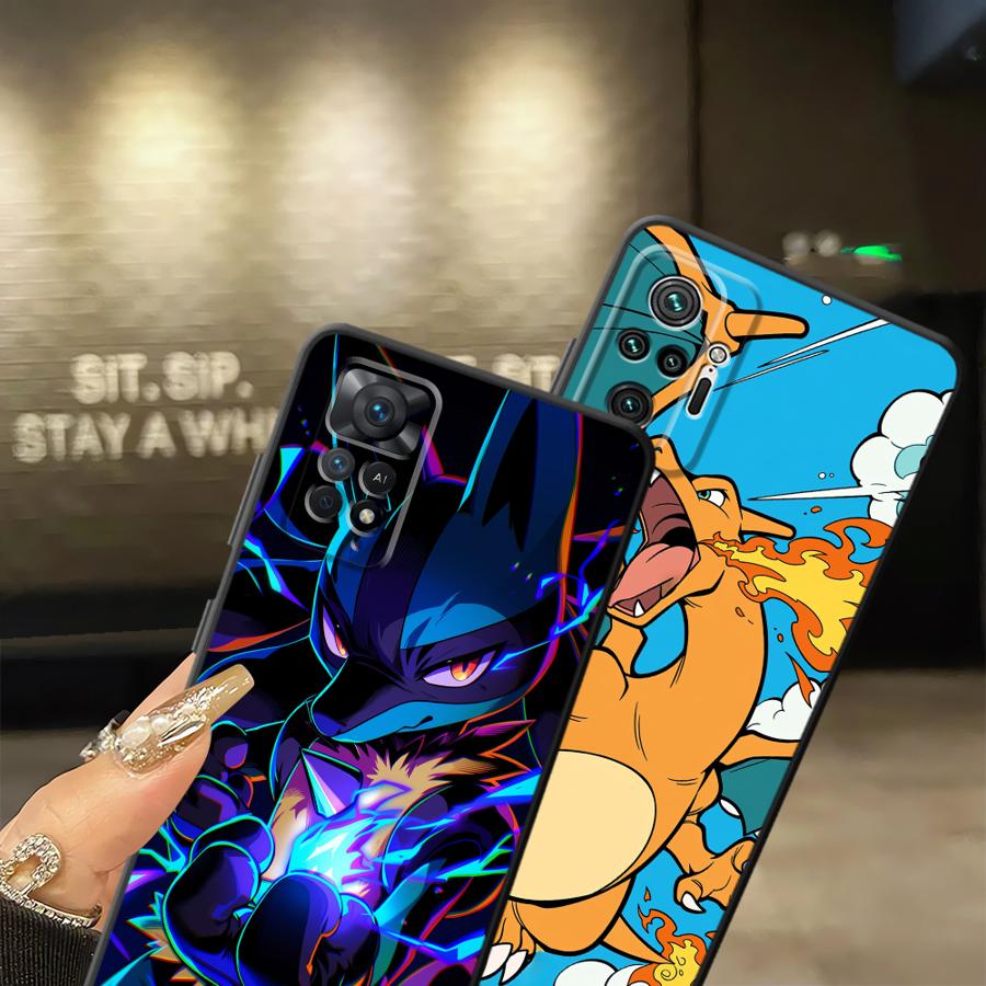 Cool Pokemon Pikachu Case for Xiaomi Redmi Note 7 8 10 14 12 Pro 10S 9S 11 11s 12s 9 13 Pro Plus Funda Phone Cover
