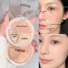 NOVO Flawless Three-Color Concealer Palette: Covers Dark Circles, Acne Scars, Freckles - Waterproof Contour & Highlight.