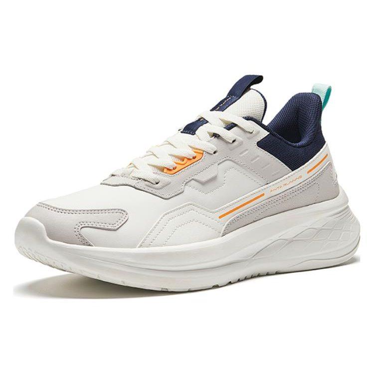 Anta Slip Resistant Abrasion Resistant Slip Resistant Abrasion Resistant Low top Running Shoes Men's White 912345579-7