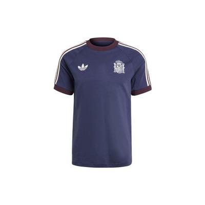 Originals Adicolor Classics 3-Stripes Letter Print T-Shirt Men Tops Navy-Blue IU2137